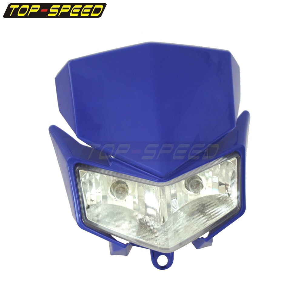 Front Headlight Head Lamp Blue PP Plastic For Kawasaki KLX250
