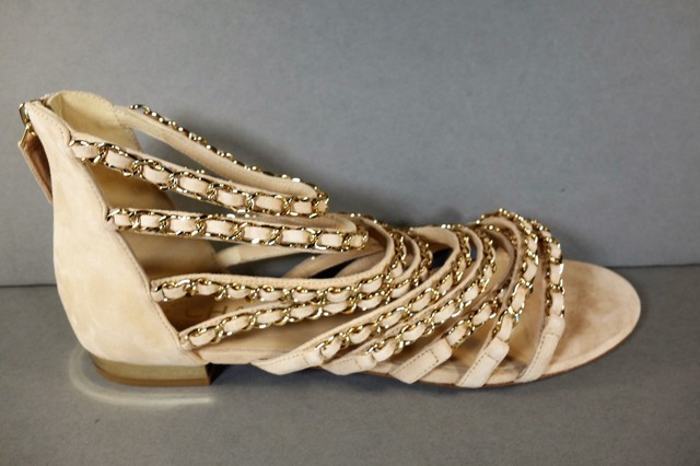 chanel gold shoes