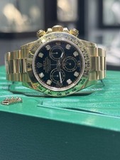 Rolex Daytona  Black Diamond Dial Mens Watch Box/ Card 2018