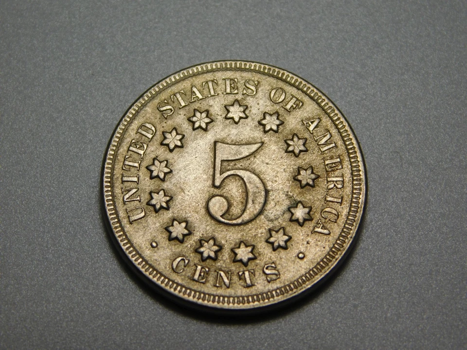 VINTAGE US COIN 1869 SHIELD NICKEL - Image 2 of 4