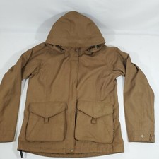 C.c. Filson Women's M Brown Wool Blend Hooded Jacket Size Medium 44" Coat Nwot