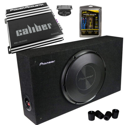 Pioneer 12 inch Slim Shallow Mount BASS Subwoofer +1500 WATT Amplifier package