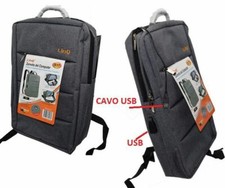 Zaino Borsa Porta Computer Pc Notebook Con Cavo Usb Ricarica Cellulare Linq S37
