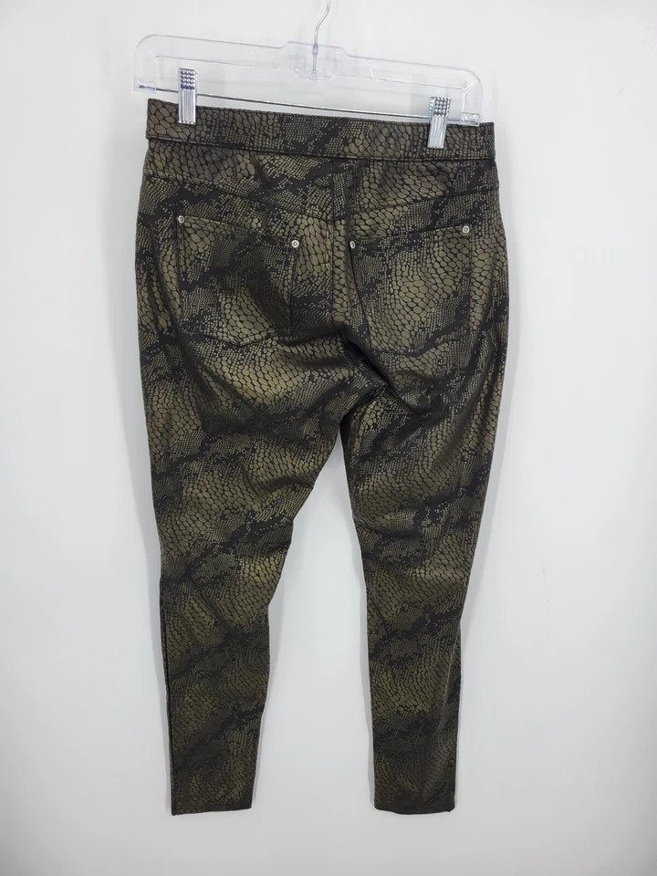 Pantalones Tonos Mujer Medianos Metálicos Estampado Animal Elastizados Boho Calce Cónico Foto 2 de 4