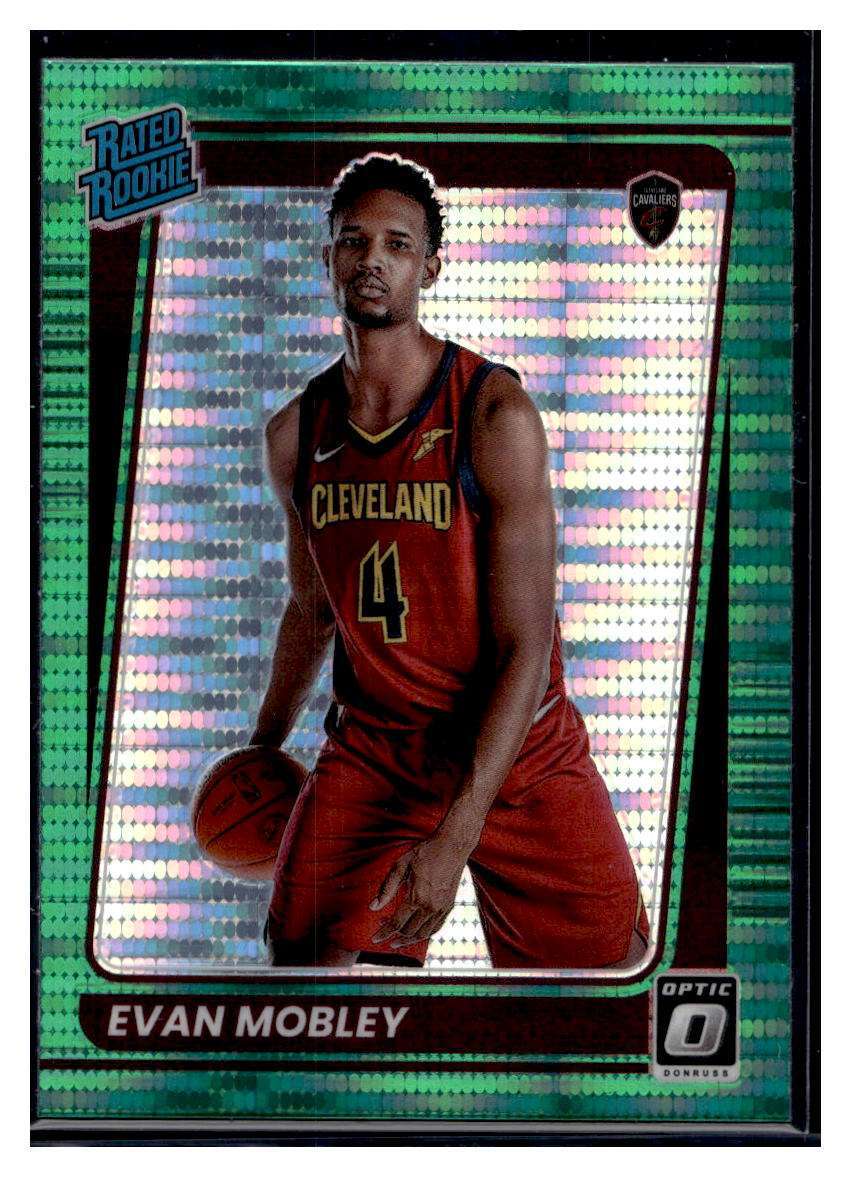 2021-22 Panini Donruss Optic Green Pulsar Prizm #175 Evan Mobley RC (C)