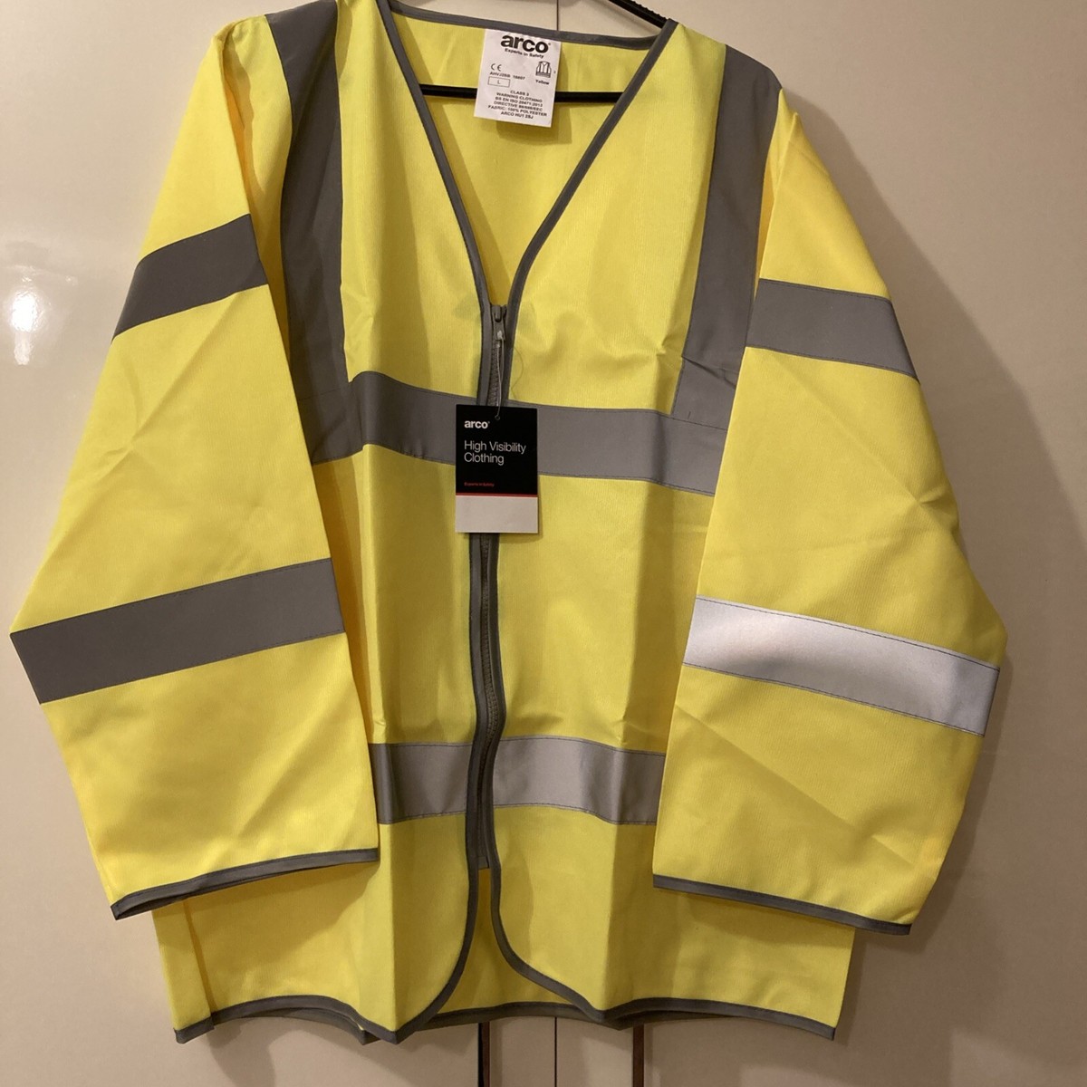 Arco Hi Viz Safety Vest with Sleeve Zip Size L