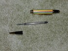 Rainbow Pride Candy Stripe Long Body Twist Pen with Gold & Chrome Finish, Bl Ink — photo 6