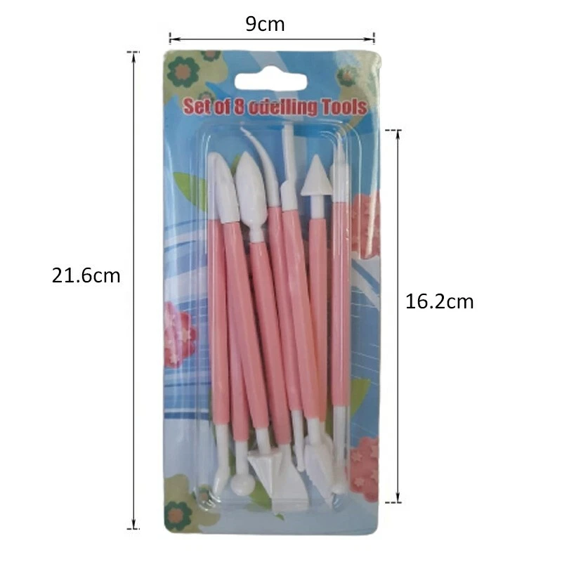 8Pcs Modelling Sugarcraft Cupcake Icing Cake Flower Decorating New Craft Tools - Image 3 of 4