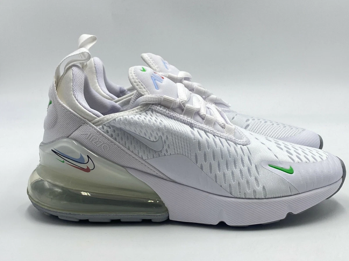 NIKE AIR MAX 270 GS WHITE/GREEN SPARK-ALUMINUM [DM9474 100] US SZ 4Y | eBay