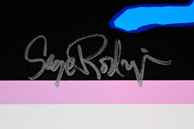 George Rodrigue Blue Dog Waiting For Rex Mardi Gras Print Signed