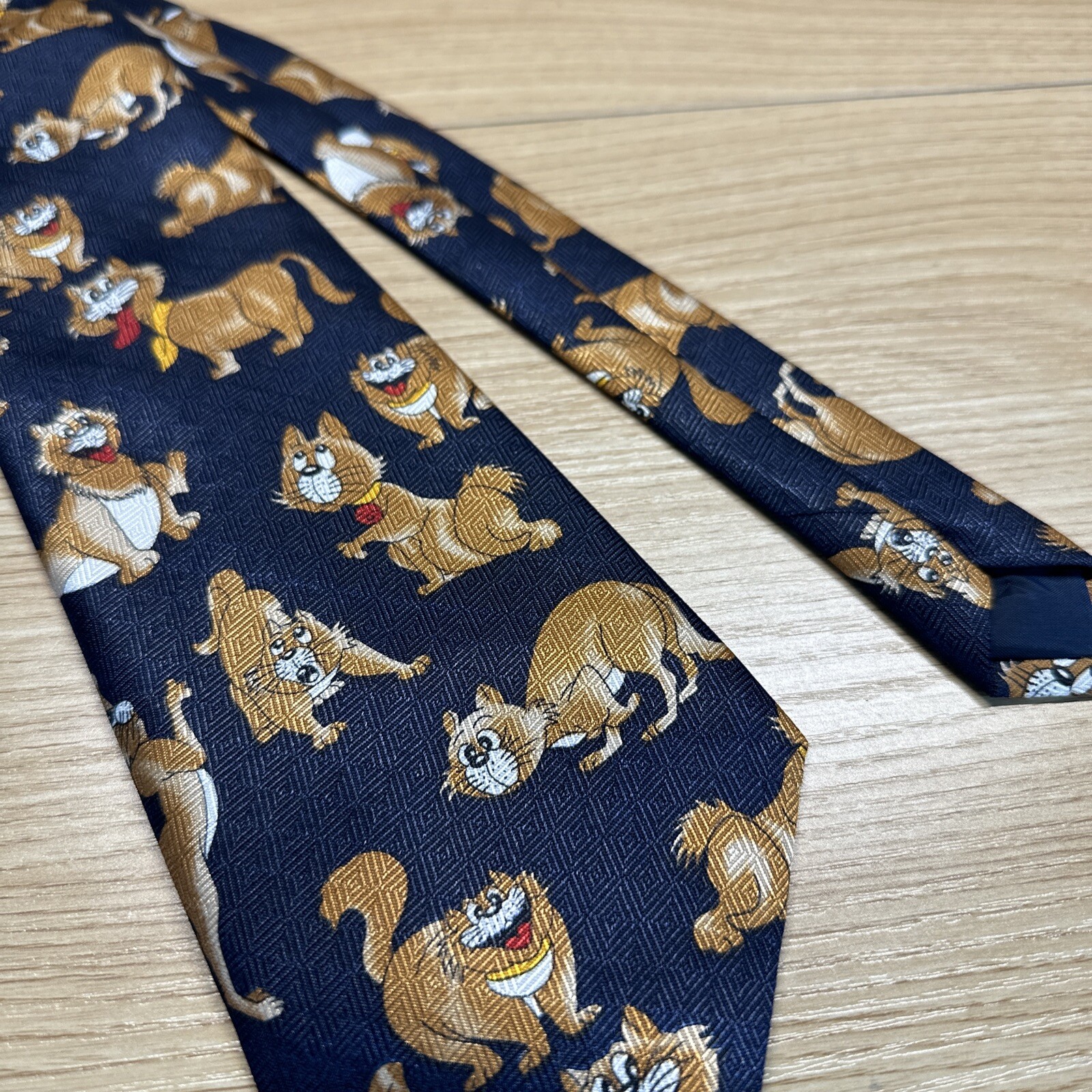 Dino Romaro Hand Made Tie Cats  Novelty Neck tie