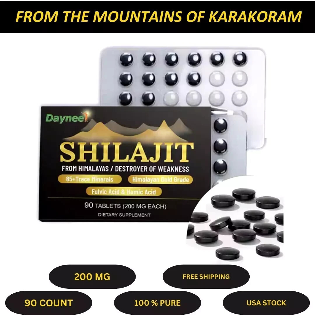 Pure 100% Himalayan Shilajit, 90 count, Organic, Extremely Potent, Fulvic Acid