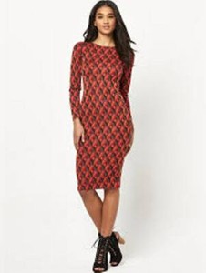 geometric bodycon dress