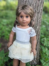Dafina Custom American Girl Doll OOAK Brown Hair Brown Eyes Sonali Freckles 