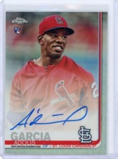 2019 Topps Chrome Baseball Refractor Rookie Autograph #RA-AG Adolis Garcia /499