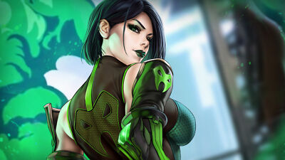 Anime valorant viper dandonfuga brunette fantasy Playmat Gaming Mat Desk