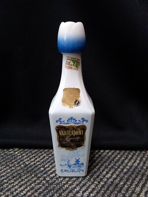 Vintage Vandermint Dutch Blue and White Windmill Empty Liquor