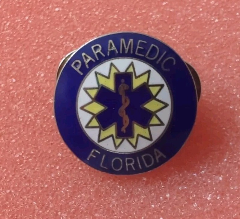 Florida Paramedic And EMT EMS Ambulance Rescue Hat / Lapel Pins