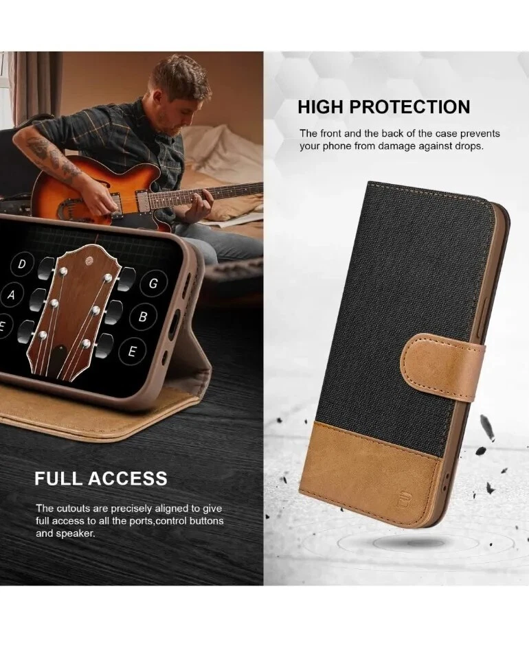 Samsung Galaxy A72 Phone Case Flip Wallet Cover with Credit card Holders Stand - Image 3 of 4