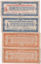 4 Poll Parrot Shoe Money Notes