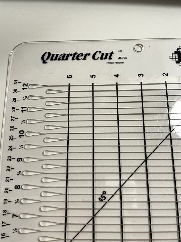 ЧЕТВЕРТЬ И КОРОТКИЙ ВЫРЕЗ ИЮНЬ ПОРТНОЙ ПРОРЕЗЬ ПЛАСТИКОВАЯ ЛИНЕЙКА JT-794 JT-796 ВРАЩАЮЩИЙСЯ - Изображение 3 из 4