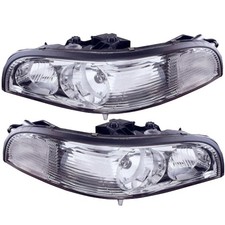Headlights Pair For 1997-2005 Buick Park Avenue Ave Halogen Headlamps