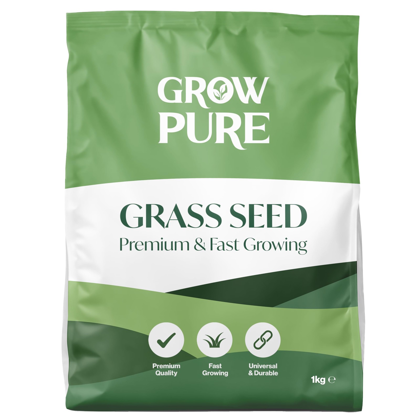 Grass Seed 1kg Covers up to 60 sqm Fast Growing Grass Seed for Quick Lawn Pat...