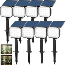 8Pack LED Solar Spot Lights Outdoor Landscape Lights Waterproof Garden Lawn Lamp