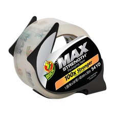 Duck Max Strength Heavy Duty Clear Packing Tape 1.88 x 54 yds with Dispenser