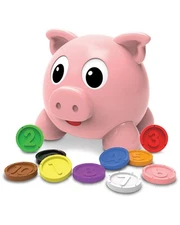 Interactive Learning Toy Pig E Bank with Talking Features and Colored Coins