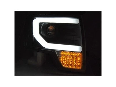 FARI ANTERIORI LED per ford f150 mk12 2008-2014 tube light Nero Foto 2 de 3