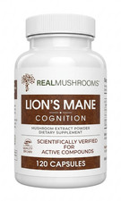 Real Mushrooms Lion s Mane Cognition 120 Capsules Mushroom Extract Supplement