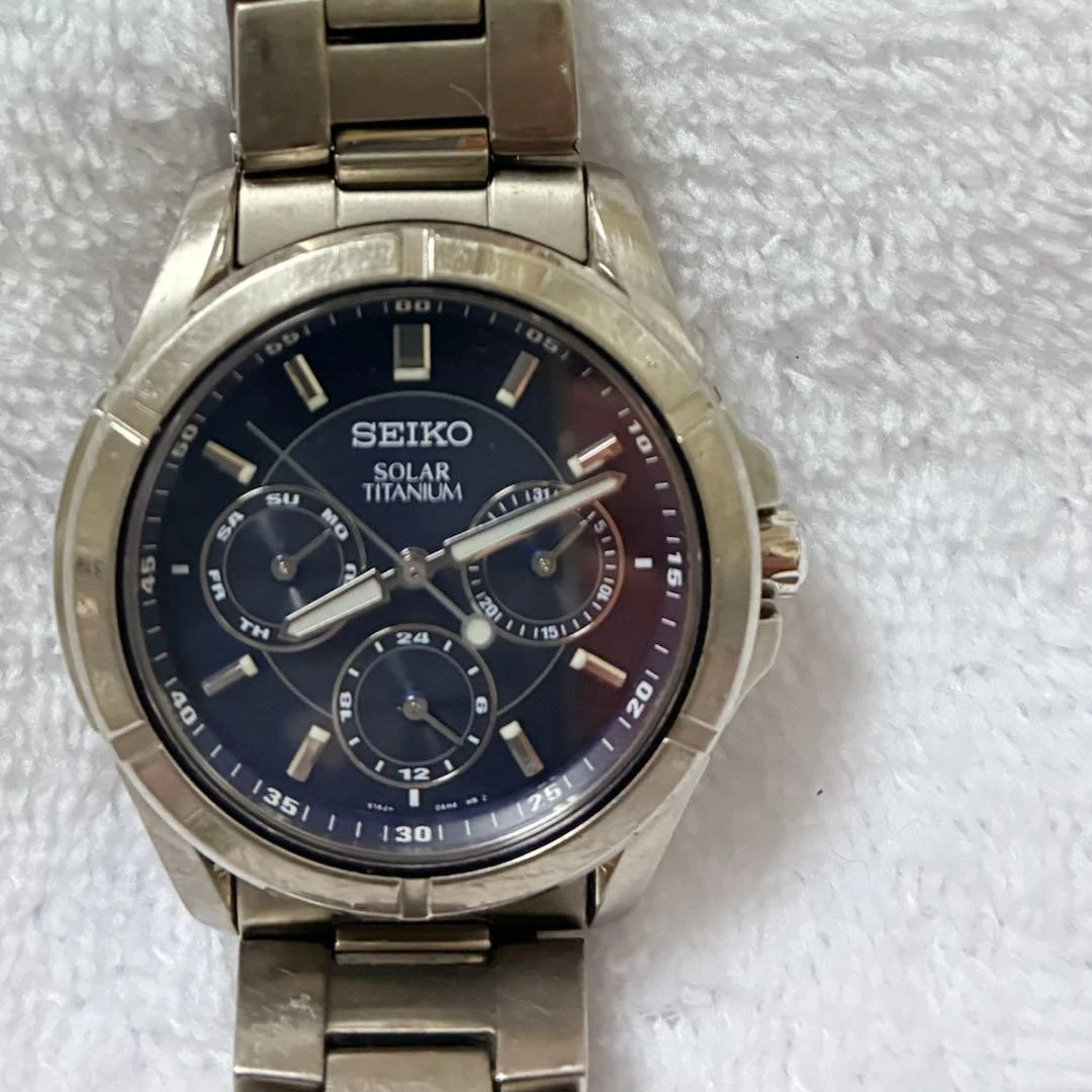 Seiko Solar Titanium Case Quartz Wristwatches for sale | eBay