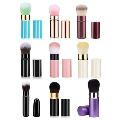 Einziehbarer Make-up Pinsel Puder Rouge Tragbar Mini Multifunktion mit Aluminium