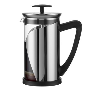 Cafetière de presse française, 304 Acier inoxydable avec 4 Filtre de niveau, 20oz Boro...