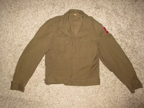 VTG 1940's WW2 US MILITARY  WOOL FIELD JACKET 36L IKE EISENHOWER ARMY AIRBORNE