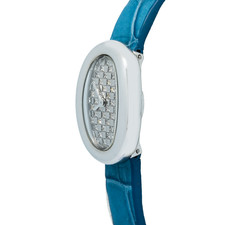 Cartier Baignoire 2369 WB511631 18k White Gold Factory Diamond Dial Women's 18mm 3