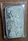 GRADUATION, 1984 CROWN MINT CCM-11V1,  1oz .999 VINTAGE SILVER ART BAR