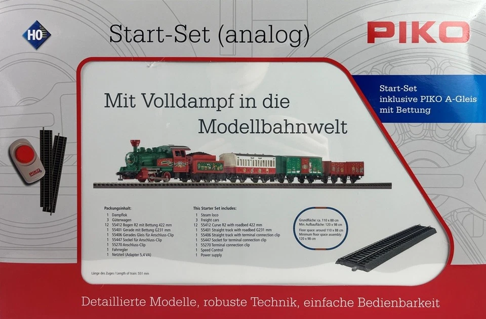 PIKO 57081 H0 DC Start-Set "Christmas"  mit Bettung