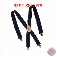CLC Custom Leathercraft 110BLU Heavy-Duty Work Suspenders, Elastic Straps, One S