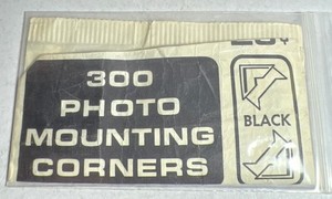Vintage Dennison Black Photo Mounting Corners, 1 Pack not complete