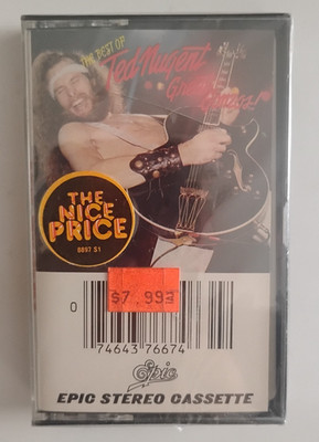 Great Gonzos! The Best of Ted Nugent  (Cassette, Epic) Sealed, Crack in Case