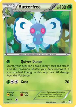 Butterfree - 5/83 - Pokemon Generations XY Holo Rare Card NM