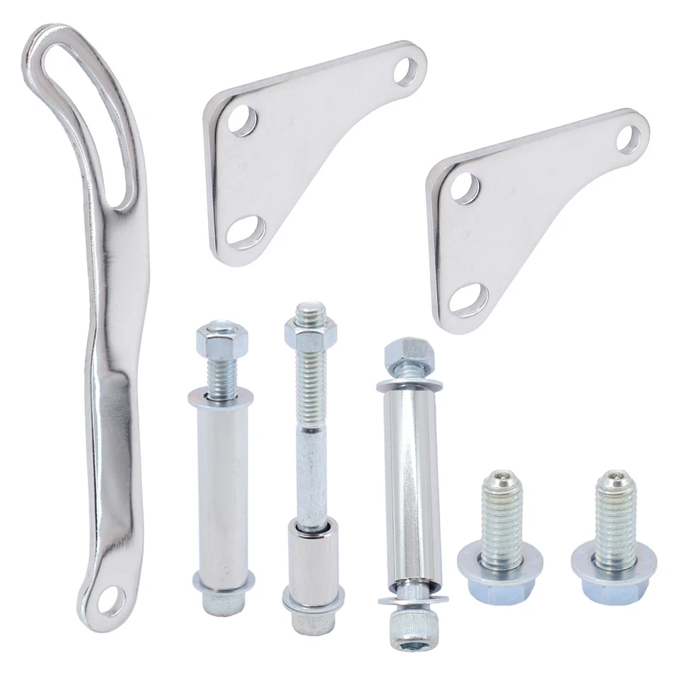 Power Steering Pump Mounting Brackets For SBC Chevy 283 305 327 350 383 SWP LWP Foto 2 de 4