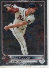 Kyle Muller 2022 Topps Chrome Baseball #70 RC Rookie Card Atlanta Braves Sports . rookie card picture