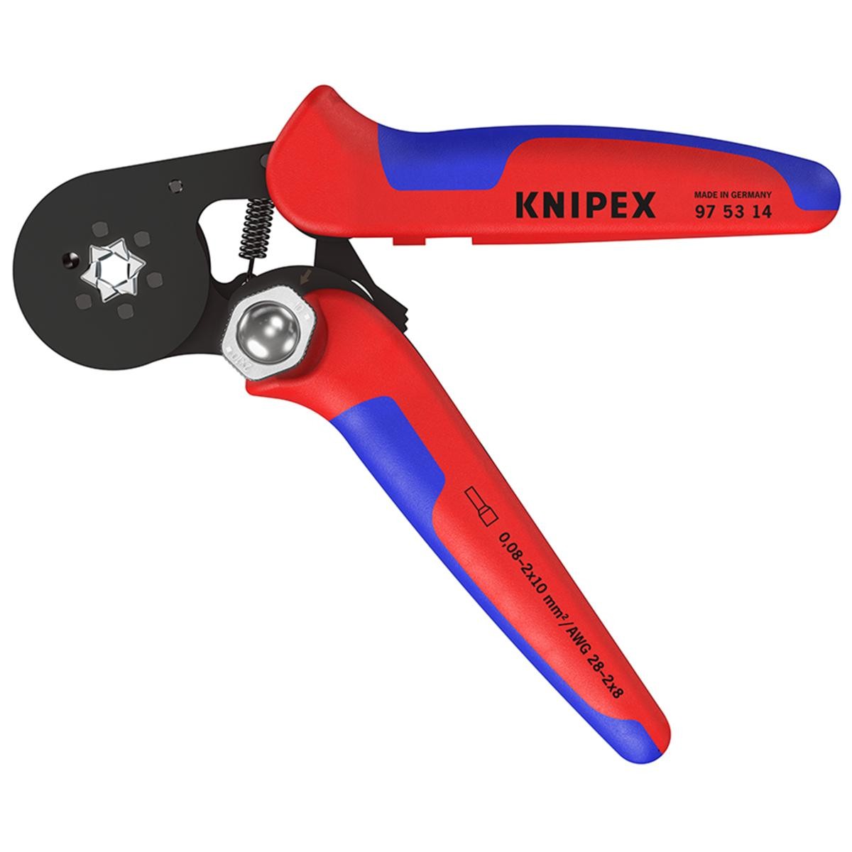 Pince a sertir pro Knipex evite les ratages sur embout de cable de 180mm