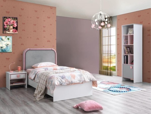 Kinderzimmer Set Kinderbett Nachttisch Buecherregal Top-QualitäT Weiß Modern-image