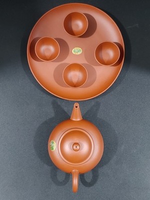 荆溪惠孟臣制紫砂水平壶茶杯Vintage Chinese Yixing Zisha Clay Art