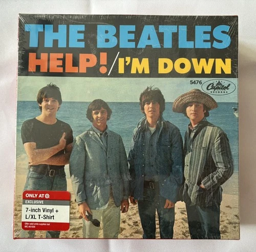 THE BEATLES Help/Im Down 45 Target Exclusive with Shirt Sealed Box!
