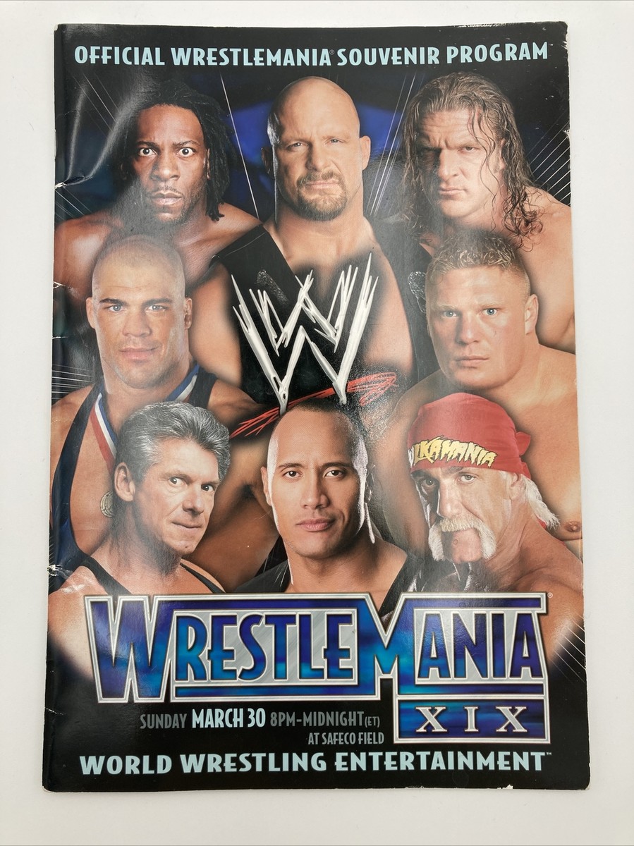 WWE Wrestlemania XIX 19 Wrestling Program VINCE McMAHON vs HULK